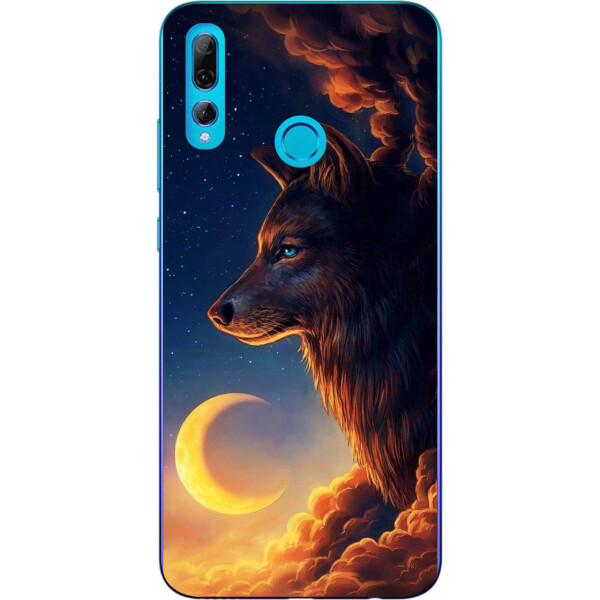 

Чехол силиконовый Amstel для Huawei P Smart Plus 2019 с картинкой Луна и волк