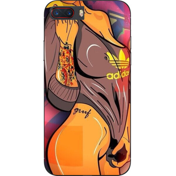 

Бампер силиконовый чехол Amstel для ZTE Nubia M2 с картинкой Девушка в майке adidas