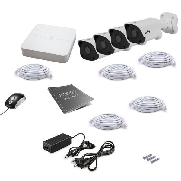 

Комплект IP видеонаблюдения Uniview 4OUT 4MEGA