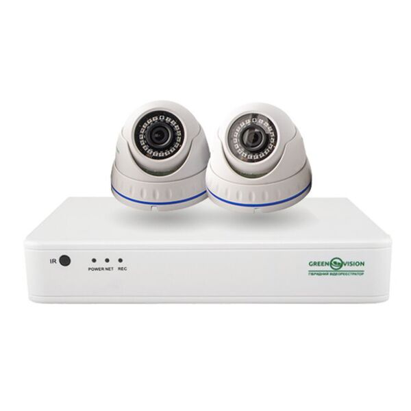 

Комплект IP видеонаблюдения Green Vision GV-IP-K-S33/02 1080P