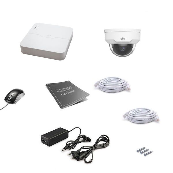 

Комплект IP видеонаблюдения Uniview 1DOME 4MEGA
