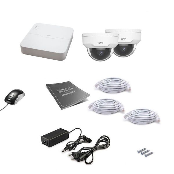 

Комплект IP видеонаблюдения Uniview 2DOME 4MEGA