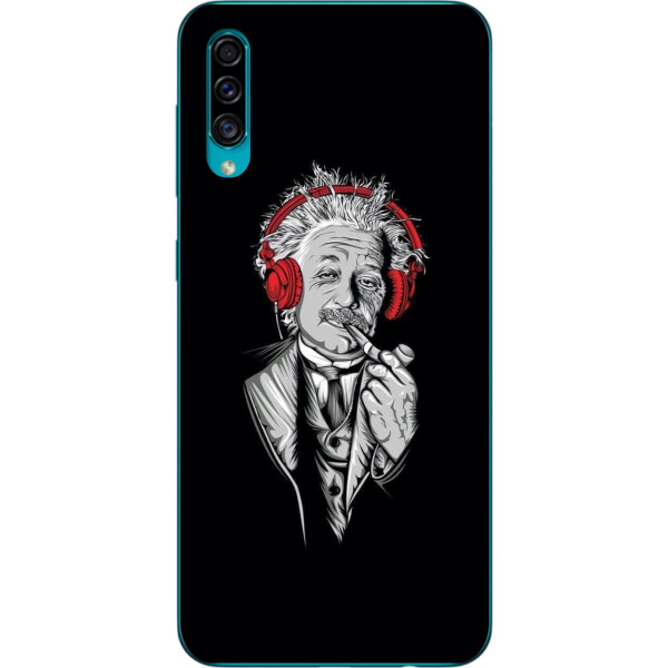 

Чехол силиконовый Amstel для Samsung A30s Galaxy A307F с картинкой Эйнштейн в наушниках