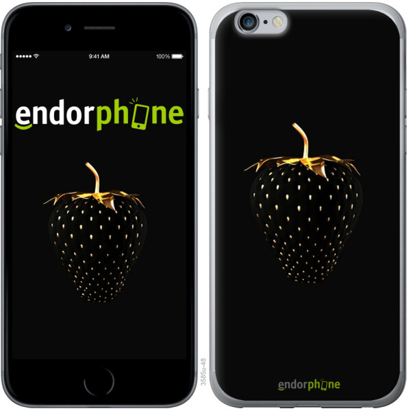 

Чехол на iPhone 6 Plus Черная клубника 3585u-48, Силикон