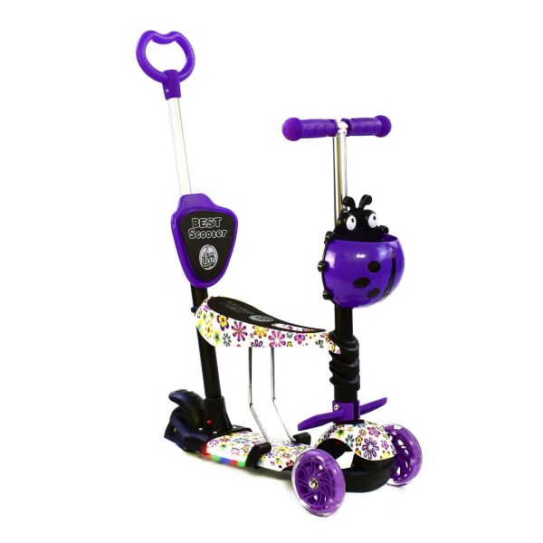 

Самокат Best Scooter с сидением и родительской ручкой Фиолетовый (А 24980)