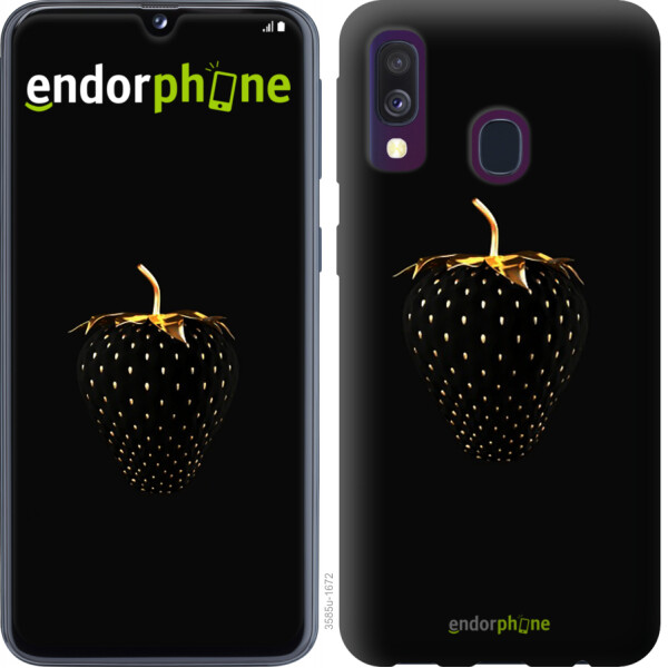 

Чехол на Samsung Galaxy A40 2019 A405F Черная клубника 3585u-1672, Силикон