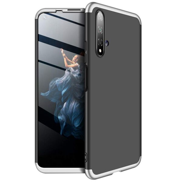 

Пластиковая накладка GKK LikGus 360 градусов (opp) для Huawei Nova 5T (Черный / Серебряный) (100000051)
