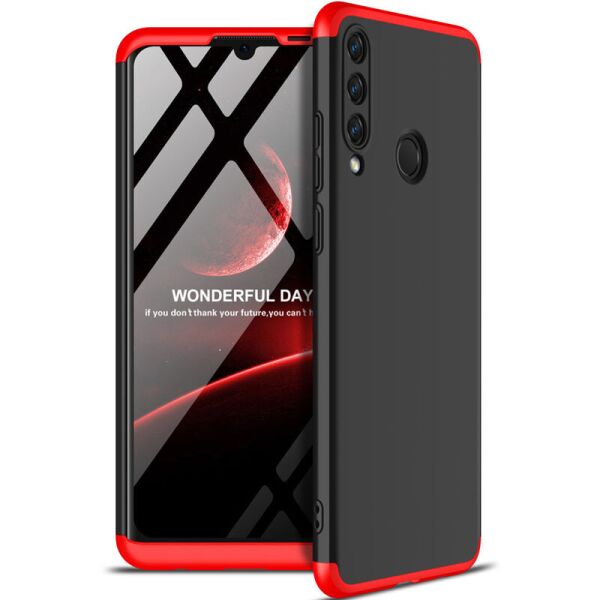 

Пластиковая накладка GKK LikGus 360 градусов (opp) для Huawei Y6p (Черный / Красный) (931696)