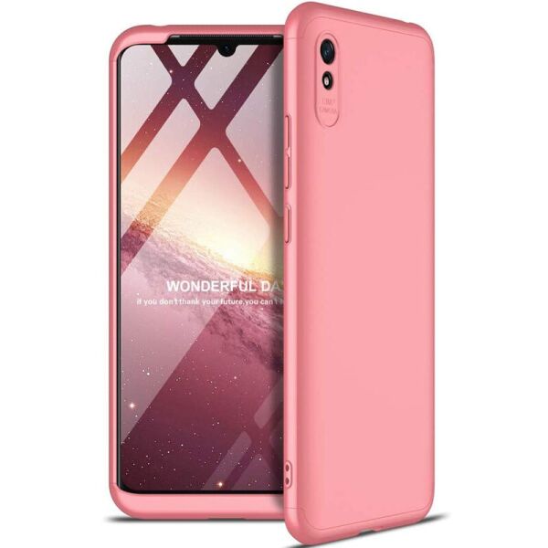 

Пластиковая накладка GKK LikGus 360 градусов (opp) для Xiaomi Redmi 9A (Розовый / Rose Gold) (931761)