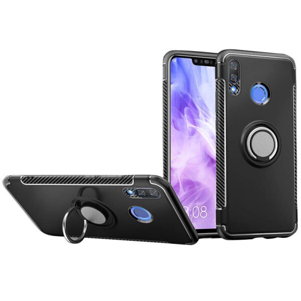

TPU+PC чехол Deen Verus с креплением под магнитный держатель для Huawei P Smart+ (Черный) (100006966)