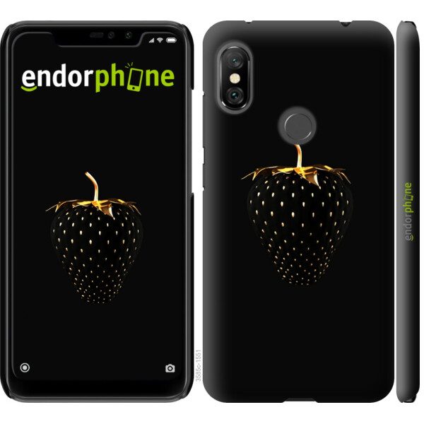 

Чехол на Xiaomi Redmi Note 6 Pro Черная клубника 3585u-1551, Силикон