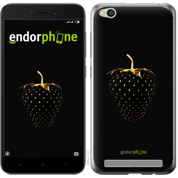 

Чехол на Xiaomi Redmi 5A Черная клубника 3585u-1133, Силикон