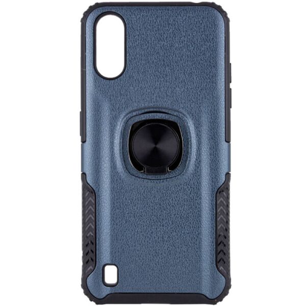 

TPU+PC чехол Deen EdgeRing с креплением под магнитный держатель для Samsung Galaxy A01 (Металл / Gun Metal) (895803)
