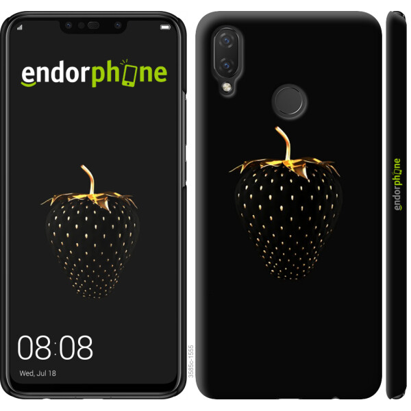 

Чехол на Huawei P Smart Plus Черная клубника 3585u-1555, Силикон