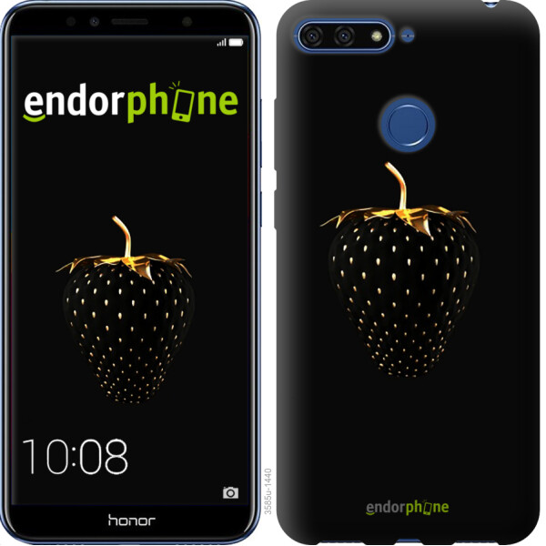 

Чехол на Huawei Honor 7A Pro Черная клубника 3585u-1440, Силикон