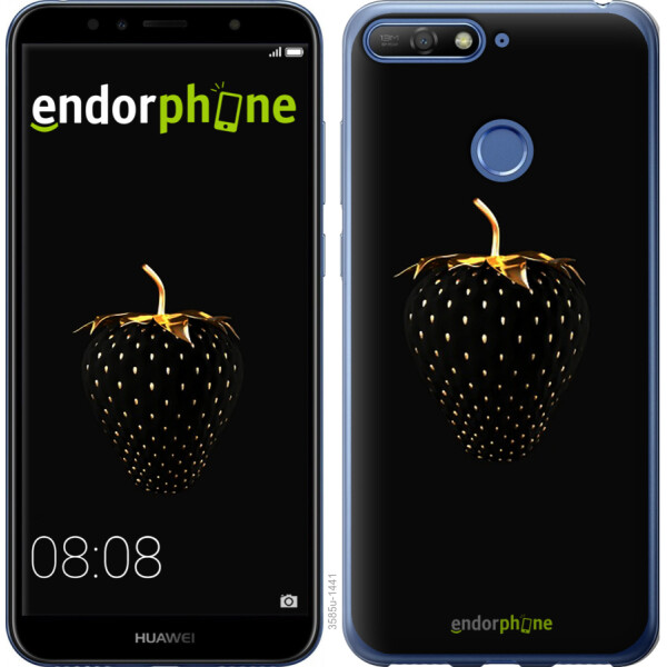 

Чехол на Huawei Y6 Prime 2018 Черная клубника 3585u-1441