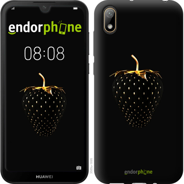 

Чехол на Huawei Y5 2019 Черная клубника 3585u-1695, Силикон