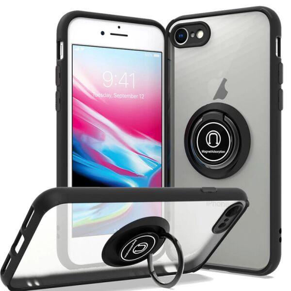 

TPU+PC чехол Deen ColorEdgingRing for Magnet для Apple iPhone 7 / 8 / SE (2020) (Черный) (897103)