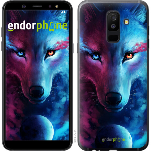 

Чехол на Samsung Galaxy A6 Plus 2018 Арт-волк 3999u-1495, Силикон