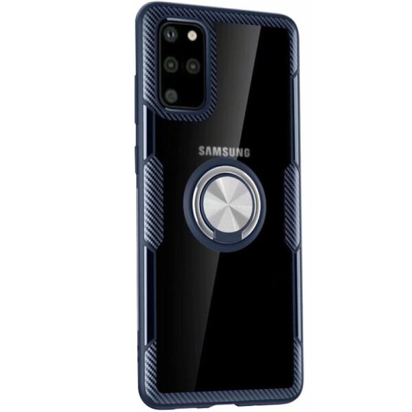 

TPU+PC чехол Deen CrystalRing for Magnet (opp) для Samsung Galaxy S20 (Бесцветный / Темно-синий) (925789)