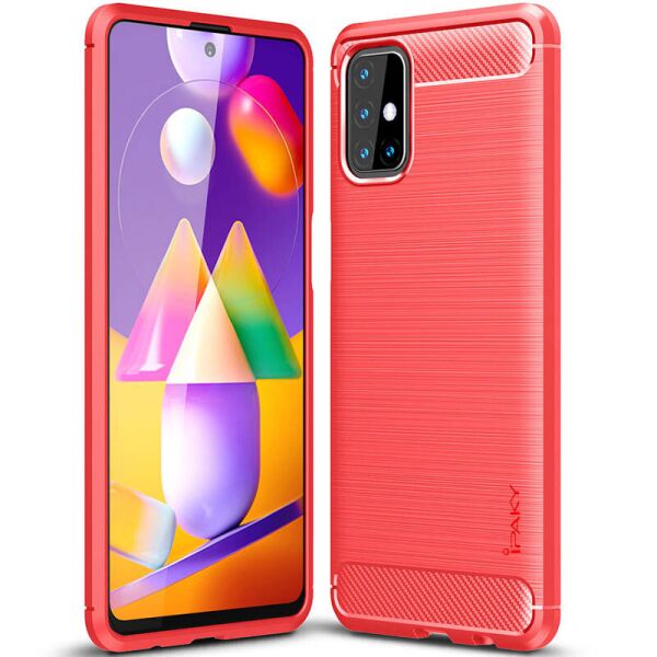 

TPU чехол iPaky Slim Series для Samsung Galaxy M31s (Красный) (931235)