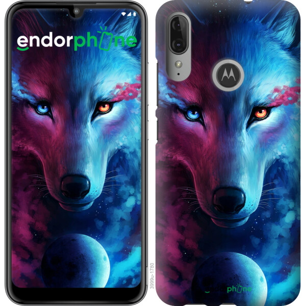 

Чехол на Motorola Moto E6 Plus Арт-волк 3999u-1780, Силикон