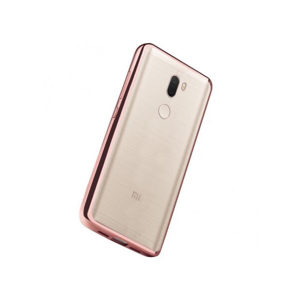 

Прозрачный силиконовый чехол для Xiaomi Mi 5s Plus с глянцевой окантовкой (Розовый) (54606)