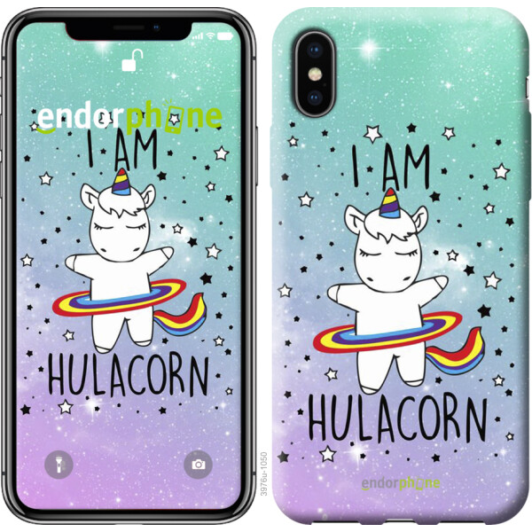 

Чехол на iPhone X I'm hulacorn 3976t-1050, 2D пластик
