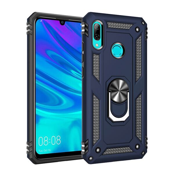 

Ударопрочный чехол Serge Ring магнитный держатель для Huawei Honor 9X (China) (Темно-синий) (100003542)