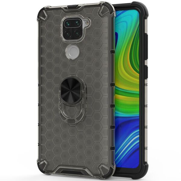 

Ударопрочный чехол Honey Ring для Xiaomi Redmi Note 9 (Черный) (1094279)