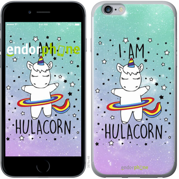 

Чехол на iPhone 6 Plus I'm hulacorn 3976c-48, Пластик глянцевый