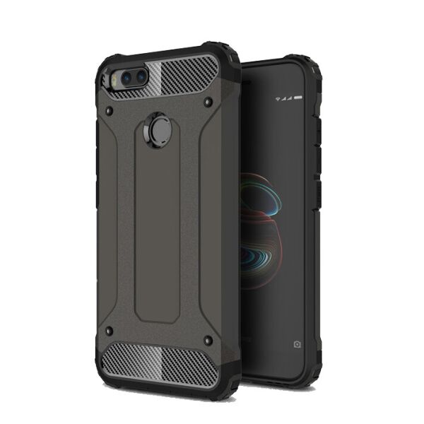 

Бронированный противоударный TPU+PC чехол Immortal для Xiaomi Mi A1 (Металл / Gun Metal) (100010175)