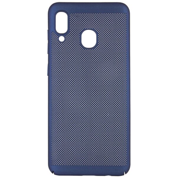 

Ультратонкий дышащий чехол Grid case для Samsung Galaxy A30 (Темно-синий) (707739)