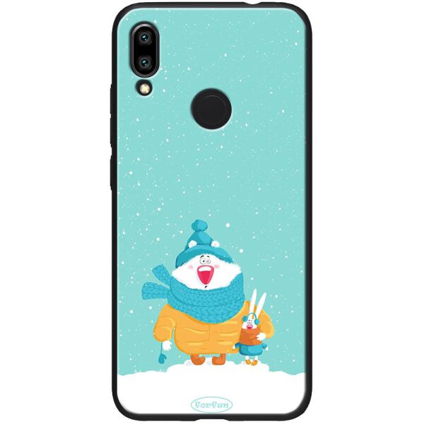 

TPU+PC чехол ForFun для Xiaomi Redmi Note 7 Pro (Медведь и заяц / Голубой) (100002225)