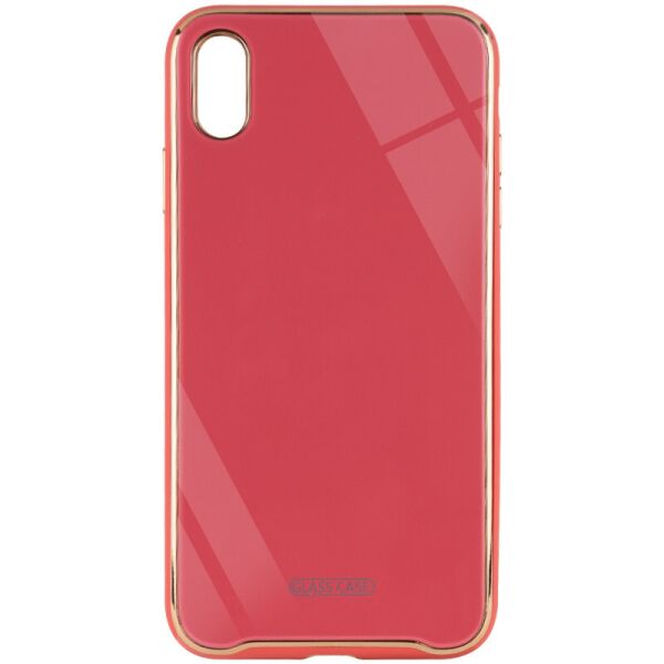 

TPU+Glass чехол Venezia для iPhone XS (5.8";) (Красный / Camellia) (927352)