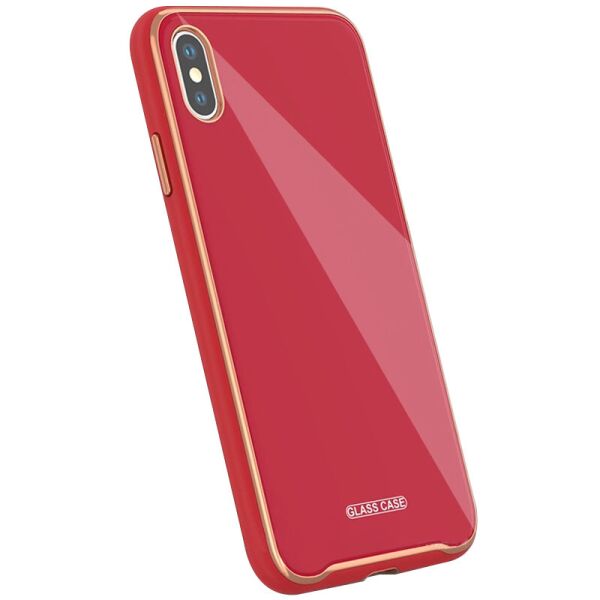 

TPU+Glass чехол Venezia для iPhone X (5.8";) (Красный / Red) (100019293)