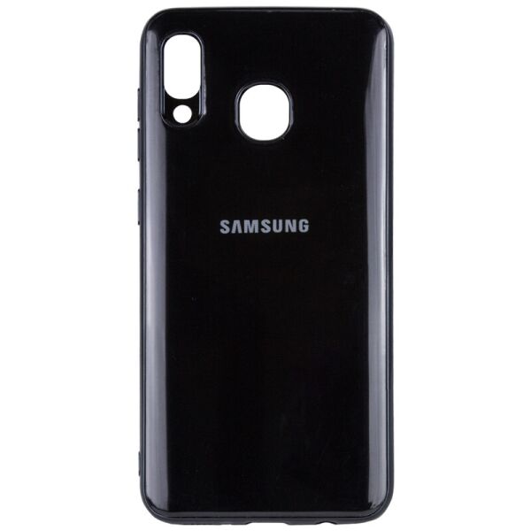 

TPU чехол GLOSSY LOGO для Samsung Galaxy A30 (Черный) (713658)