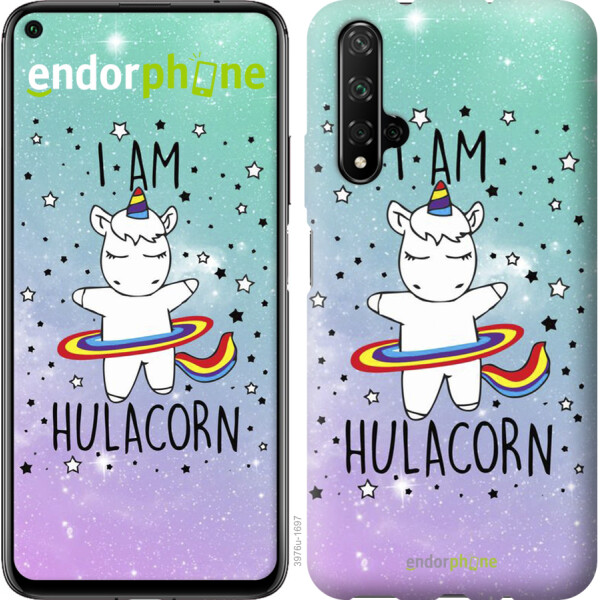 

Чехол на Huawei Honor 20 I'm hulacorn 3976u-1697, Силикон