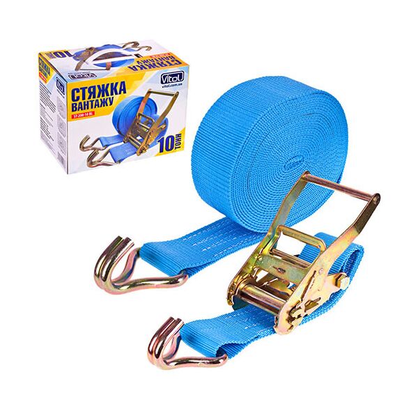 

Стяжка груза 10Т. ST-200-10 BL 75мм х 10м (color box)