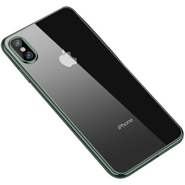 

Прозрачный силиконовый чехол с глянцевой окантовкой Full Camera для Apple iPhone XS Max (6.5";) (Темно-зеленый) (1097179)