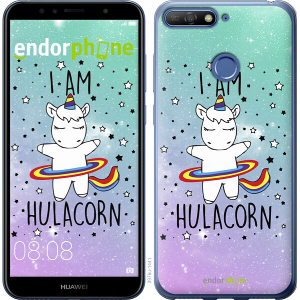 

Чехол на Huawei Y6 Prime 2018 I'm hulacorn 3976u-1441, Силикон