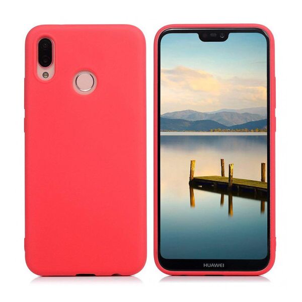 

Силиконовый чехол Candy для Huawei P20 Lite (Красный) (660665)