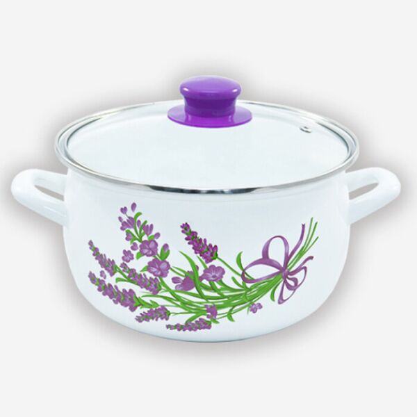 

Кастрюля UST Лаванда со стеклянной крышкой 4 л H11