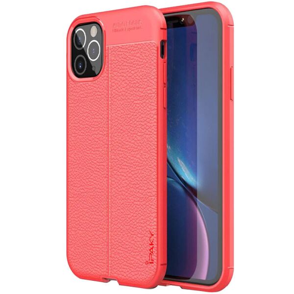

TPU чехол iPaky Litchi Series для iPhone 12 (Красный) (100048027)