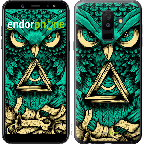 

Чехол на Samsung Galaxy A6 Plus 2018 Сова Арт-тату 3971u-1495, Силикон