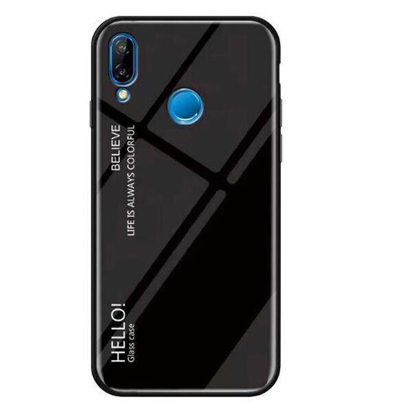 

TPU+Glass чехол Gradient HELLO для Xiaomi Redmi Y3 (Черный) (100005488)