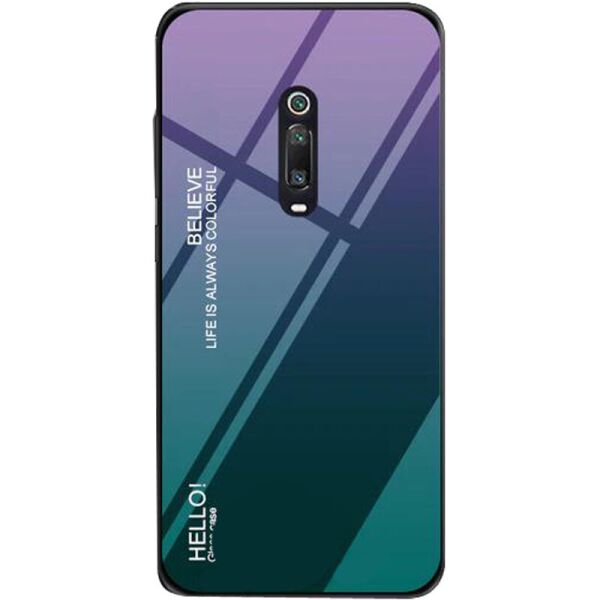 

TPU+Glass чехол Gradient HELLO для Xiaomi Mi 9T (Фиолетовый) (100004706)