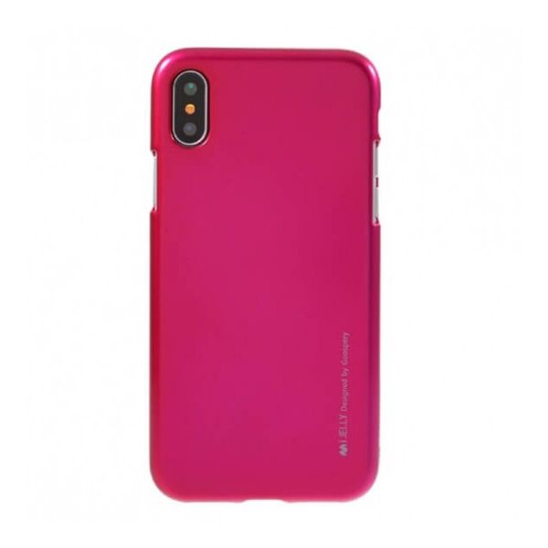 

TPU чехол Mercury iJelly Metal series для iPhone XS (5.8";) (Малиновый) (100008587)