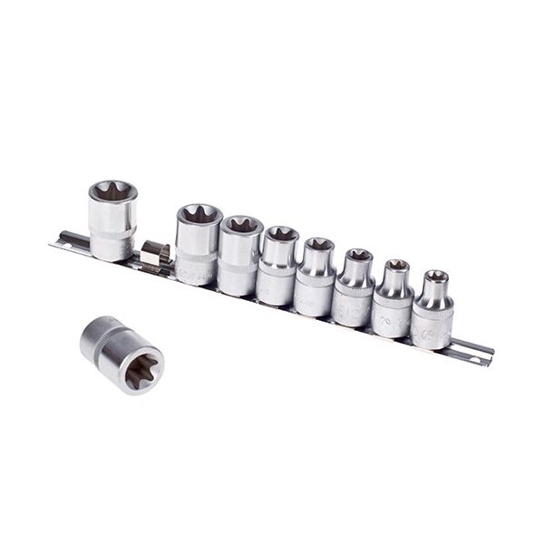 

Набор торцевых головок внешний торкс 1/2"DR Е10-Е24, 9предм.блистер (46410-9C) HANS