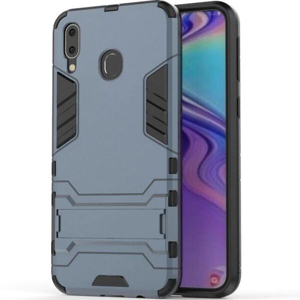 

Ударопрочный чехол-подставка Transformer для Samsung Galaxy A30 (Металл / Gun Metal) (691554)